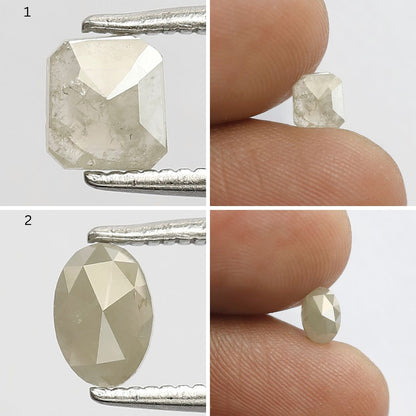 5.80 Carat Mixed Shape Rustic Diamonds | Natural Misty Gray Earth Mined Diamond Lot for Custom Jewelry Design
