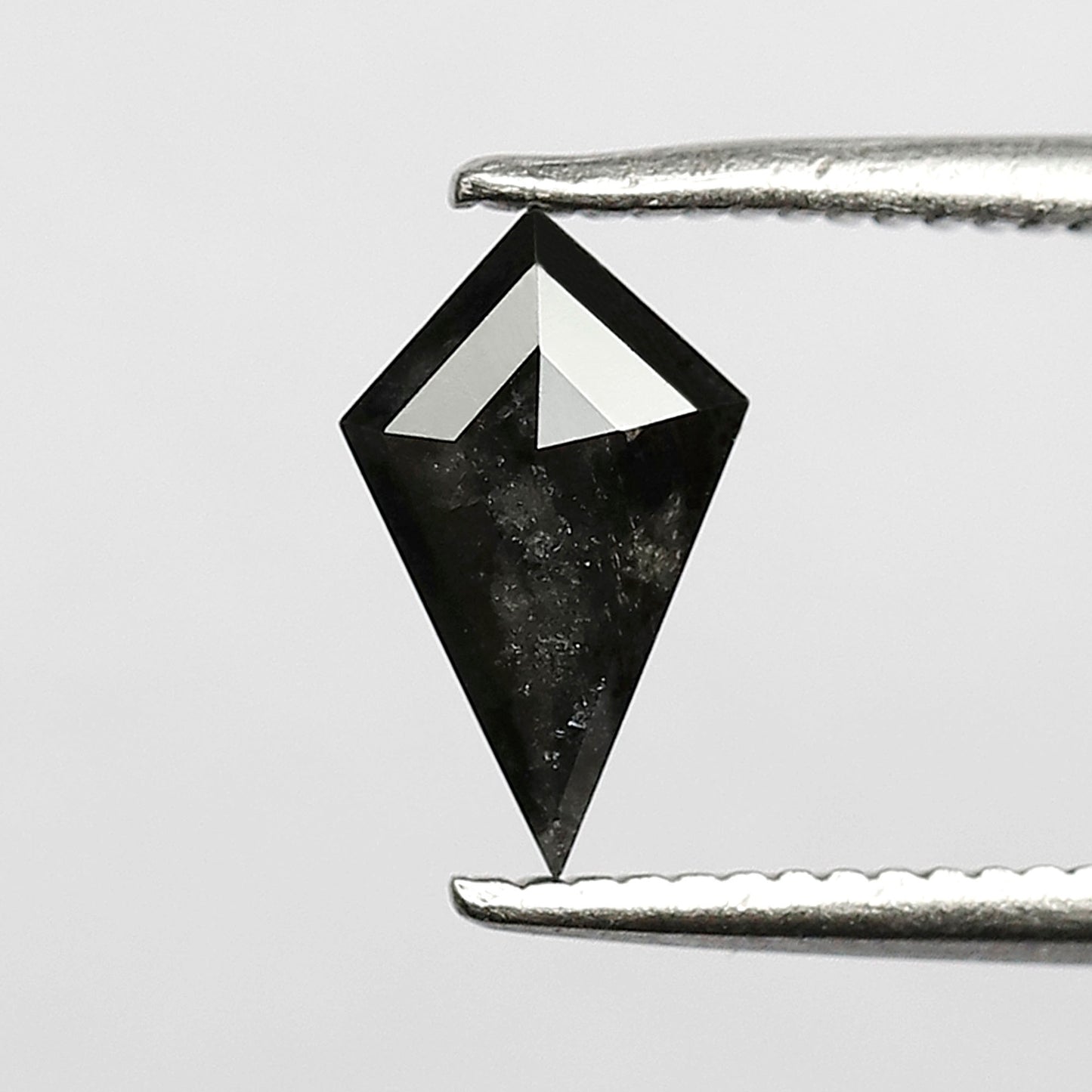 0.71 CT Kite Shape Conflict Free Loose Diamond, 8.50 x 5.20 mm Natural Gray Black Salt and Pepper Diamond For Wedding Band and Jewelry