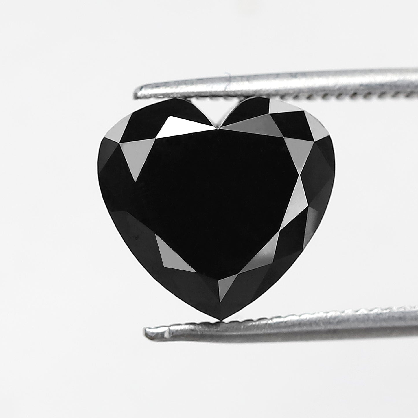 Heart Shape Loose Diamond 5.02 Ct, Natural Treated Black Diamond for Custom Proposal Ring