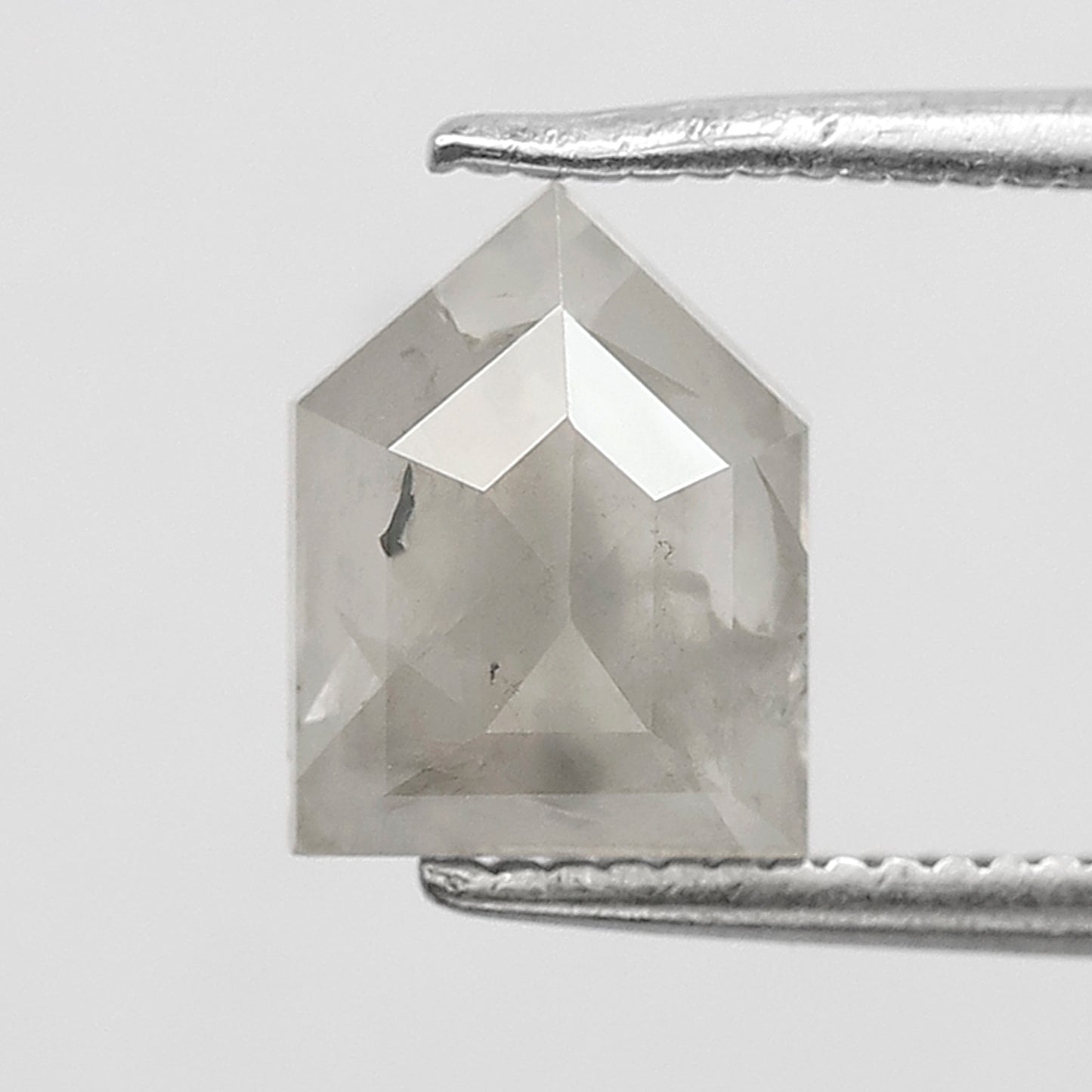 1.43 CT shield cut natural loose diamond 7.90 mm misty white color salt and pepper diamond for a wedding band