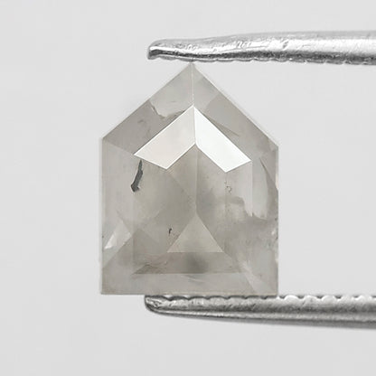 1.43 CT shield cut natural loose diamond 7.90 mm misty white color salt and pepper diamond for a wedding band
