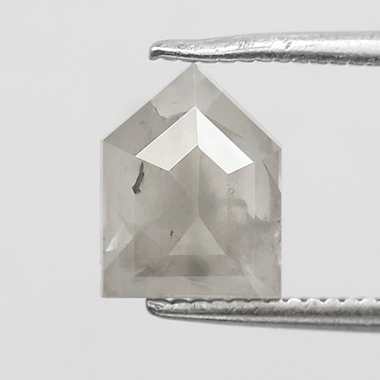 1.43 CT shield cut natural loose diamond 7.90 mm misty white color salt and pepper diamond for a wedding band
