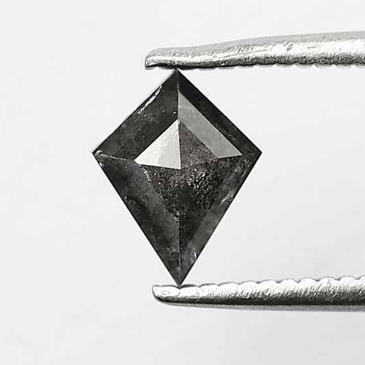 0.56 CT Kite Shape Salt and Pepper Diamond, 7.00 x 5.50 mm Loose Natural Diamond For Women Rings