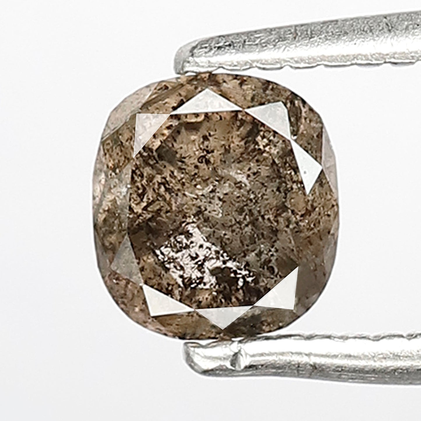 0.68 Ct Oval Shape Salt and Pepper Diamond, Natural Gray Black Ethical Loose Diamond