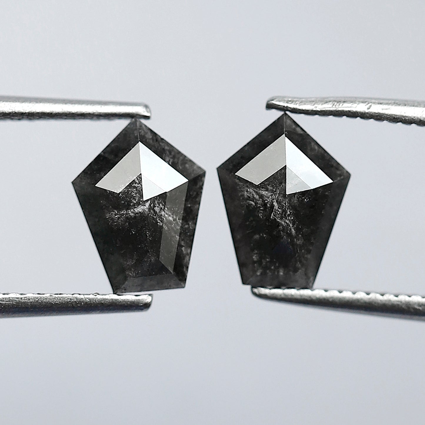 1.22 CT Marquise Gray Black Diamond Pair, 8.00 mm Salt and Pepper Earth Mined Loose Diamonds for Stud Earrings