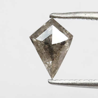 0.90 CT Kite Shape Salt and Pepper Diamond 8 MM grey black Color Loose Natural Diamond For Wedding Ring