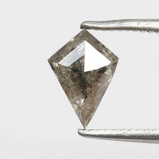 0.90 CT Kite Shape Salt and Pepper Diamond 8 MM grey black Color Loose Natural Diamond For Wedding Ring