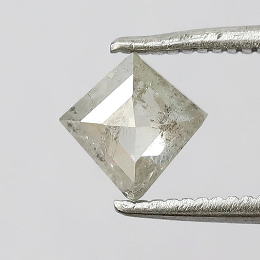 0.47 CT Kite Shape Salt and Pepper Diamond 6 MM Loose Natural Misty white Color Diamond gift for her ring