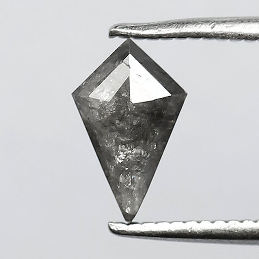 0.66 CT Kite Shape Loose Diamond, Natural Salt and Pepper Diamond, Ethical Conflict Free Diamond for Engagement Jewelry