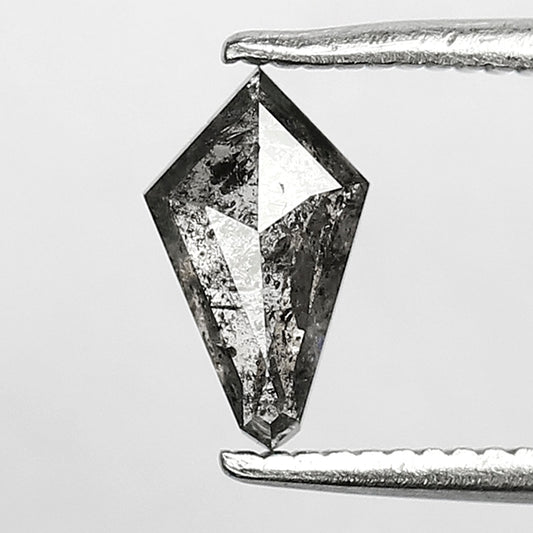 Natural Gray Black Kite Shape Diamond 0.61 CT, Salt and Pepper Loose Diamond for Pendant Jewelry Making