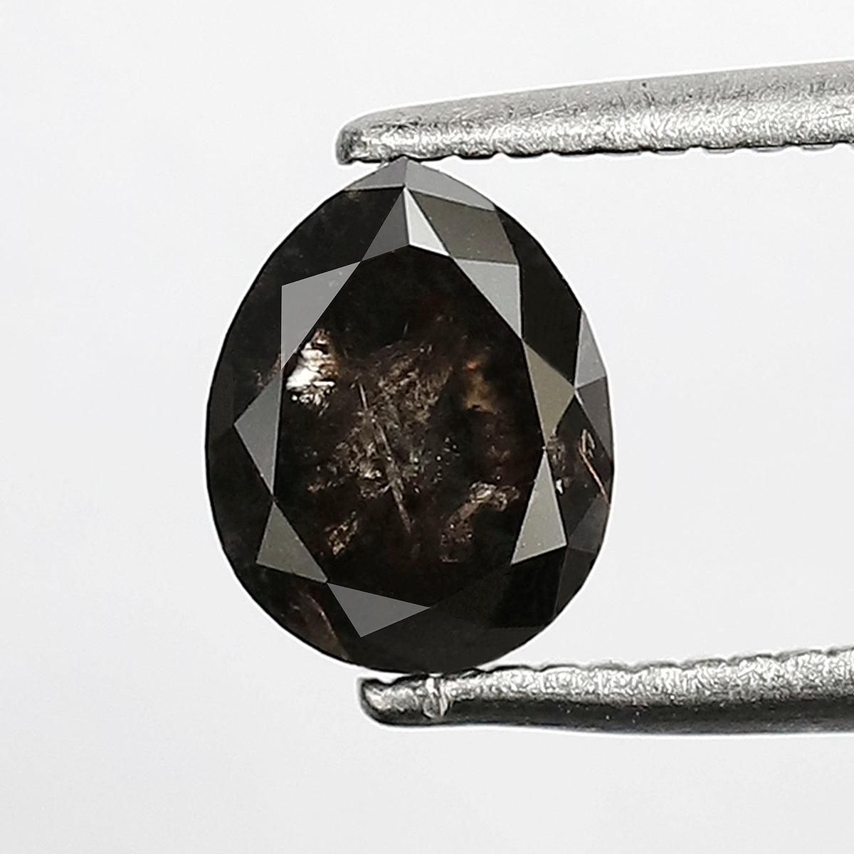 Pear Shape Natural Salt and Pepper Diamond 1.19 CT, Ethical Loose Earth Mined Diamond for Engagement or Promise Ring
