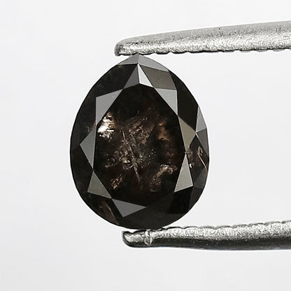 Pear Shape Natural Salt and Pepper Diamond 1.19 CT, Ethical Loose Earth Mined Diamond for Engagement or Promise Ring