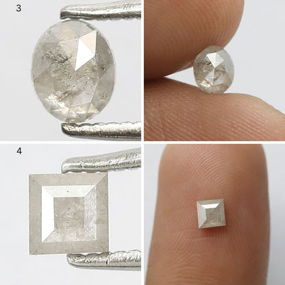 5.80 Carat Mixed Shape Rustic Diamonds | Natural Misty Gray Earth Mined Diamond Lot for Custom Jewelry Design