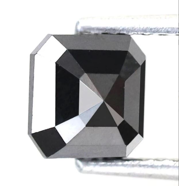 1.42 Ct Emerald Cut Diamonds, Natural Treated 6.00 mm Loose Diamonds for Custom Pendant Design