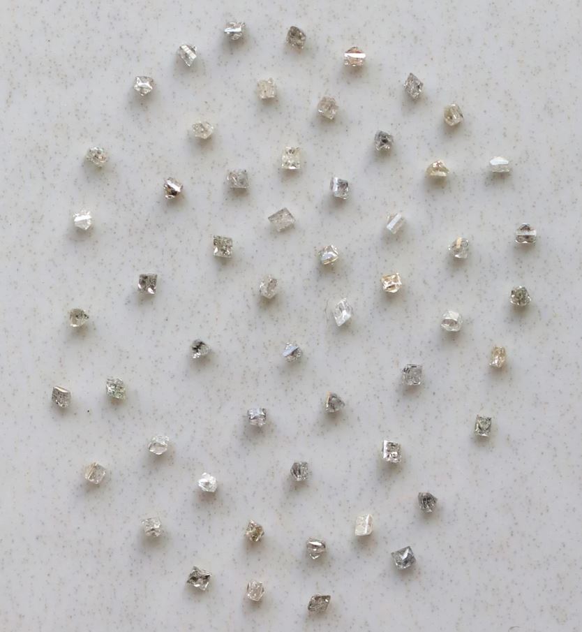 1.01 CT Princess Cut Brownish Gray Diamond Lot, Natural Earth Mined 1.3–1.4 mm Loose Diamonds for Wedding Ring Jewelry- 55 Pcs
