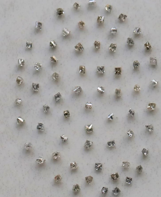 Natural 0.92 Carat Salt and Pepper Diamond Lot Princess Cut, 65 Pcs Gray Black 1.2–1.3 mm Ethically Sourced Loose Diamonds