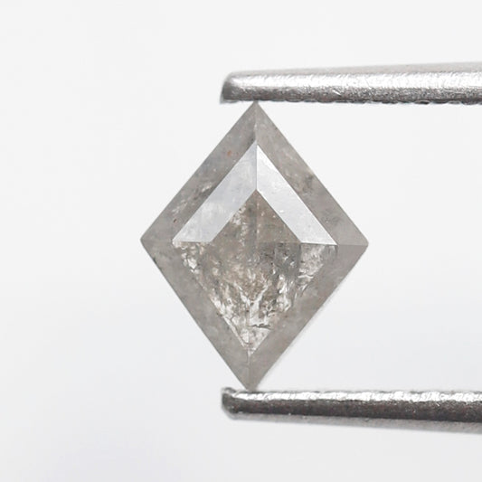 Natural Kite Shape 0.69 CT Loose Diamond, 7.30 MM Gray Black Salt and Pepper Diamond