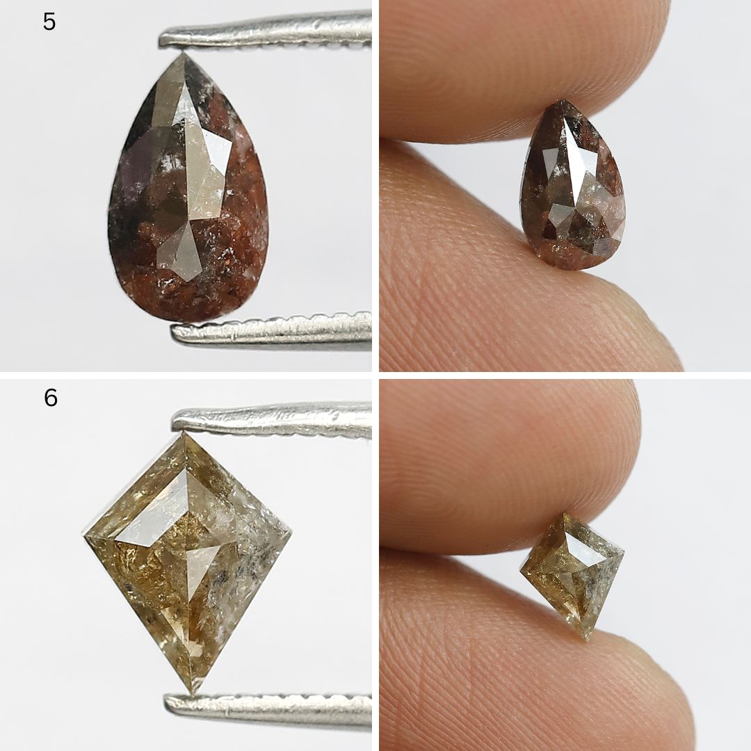 8.09 CT Mixed Shape Rustic Diamond Lot | 8 Pcs Natural Conflict Free Loose Diamonds for Rings & Jewelry