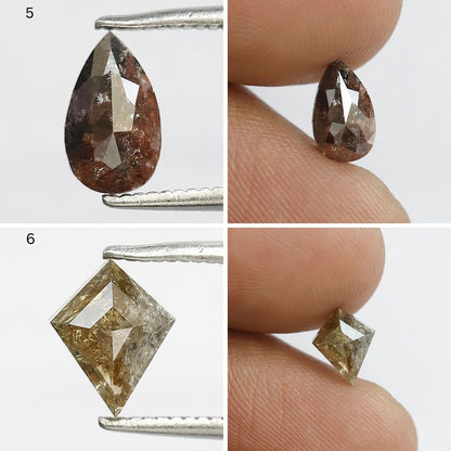 8.09 CT Mixed Shape Rustic Diamond Lot | 8 Pcs Natural Conflict Free Loose Diamonds for Rings & Jewelry