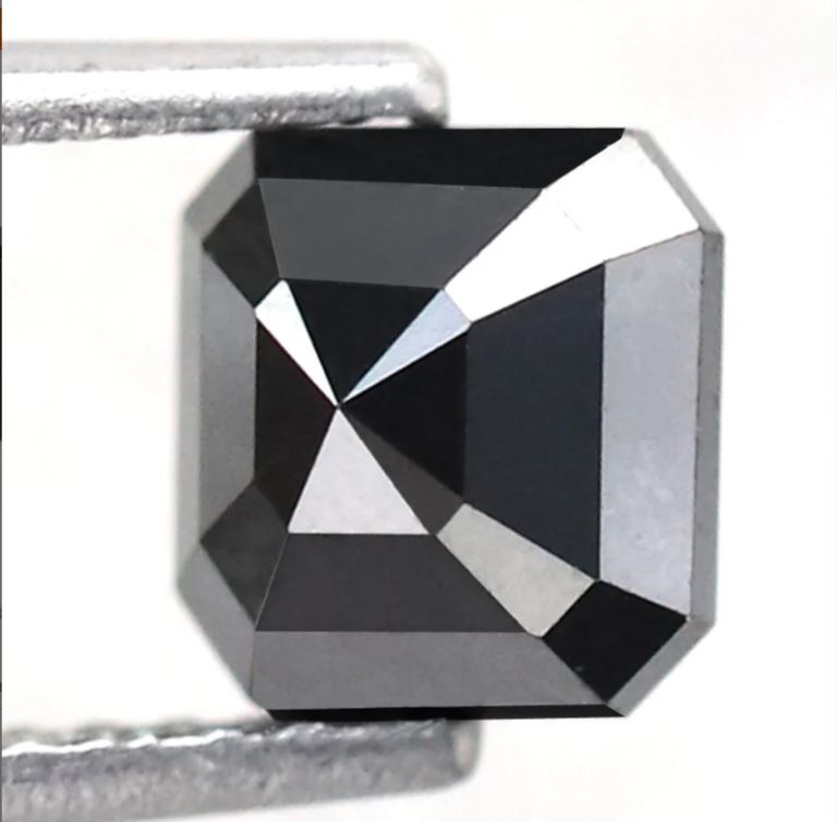 1.42 Ct Emerald Cut Diamonds, Natural Treated 6.00 mm Loose Diamonds for Custom Pendant Design