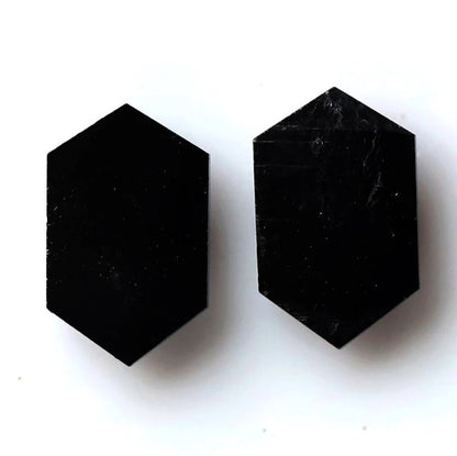 1.86 Ct Hexagon Diamond Pair, Natural Treated Loose Diamonds, 8.9 mm Matching Pair for Earrings Making