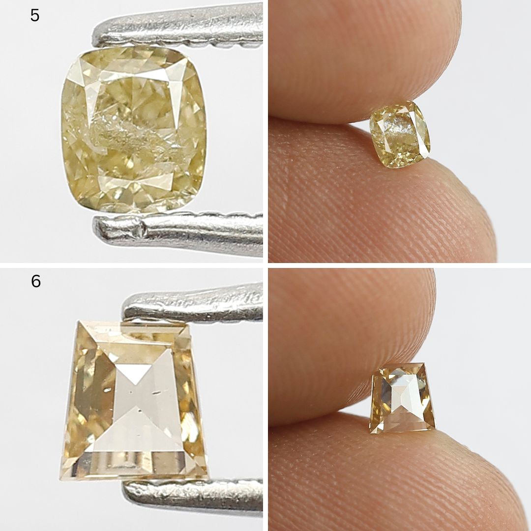 4.25 CT Fancy Color Rustic Diamond Lot – 15 Pcs Natural Earth Mined Mix Shape Loose Diamonds for Jewelry Making