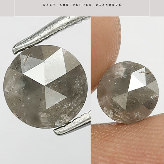 Round Shape Salt and Pepper Loose Natural Diamond 0.69 Carat