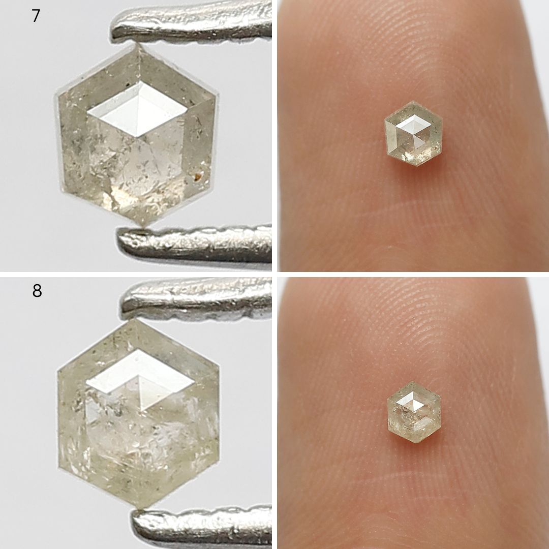 5.80 Carat Mixed Shape Rustic Diamonds | Natural Misty Gray Earth Mined Diamond Lot for Custom Jewelry Design