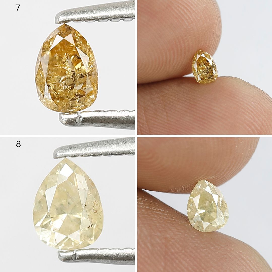 4.25 CT Fancy Color Rustic Diamond Lot – 15 Pcs Natural Earth Mined Mix Shape Loose Diamonds for Jewelry Making