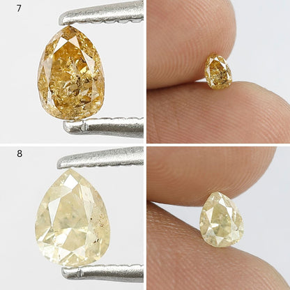 4.25 CT Fancy Color Rustic Diamond Lot – 15 Pcs Natural Earth Mined Mix Shape Loose Diamonds for Jewelry Making