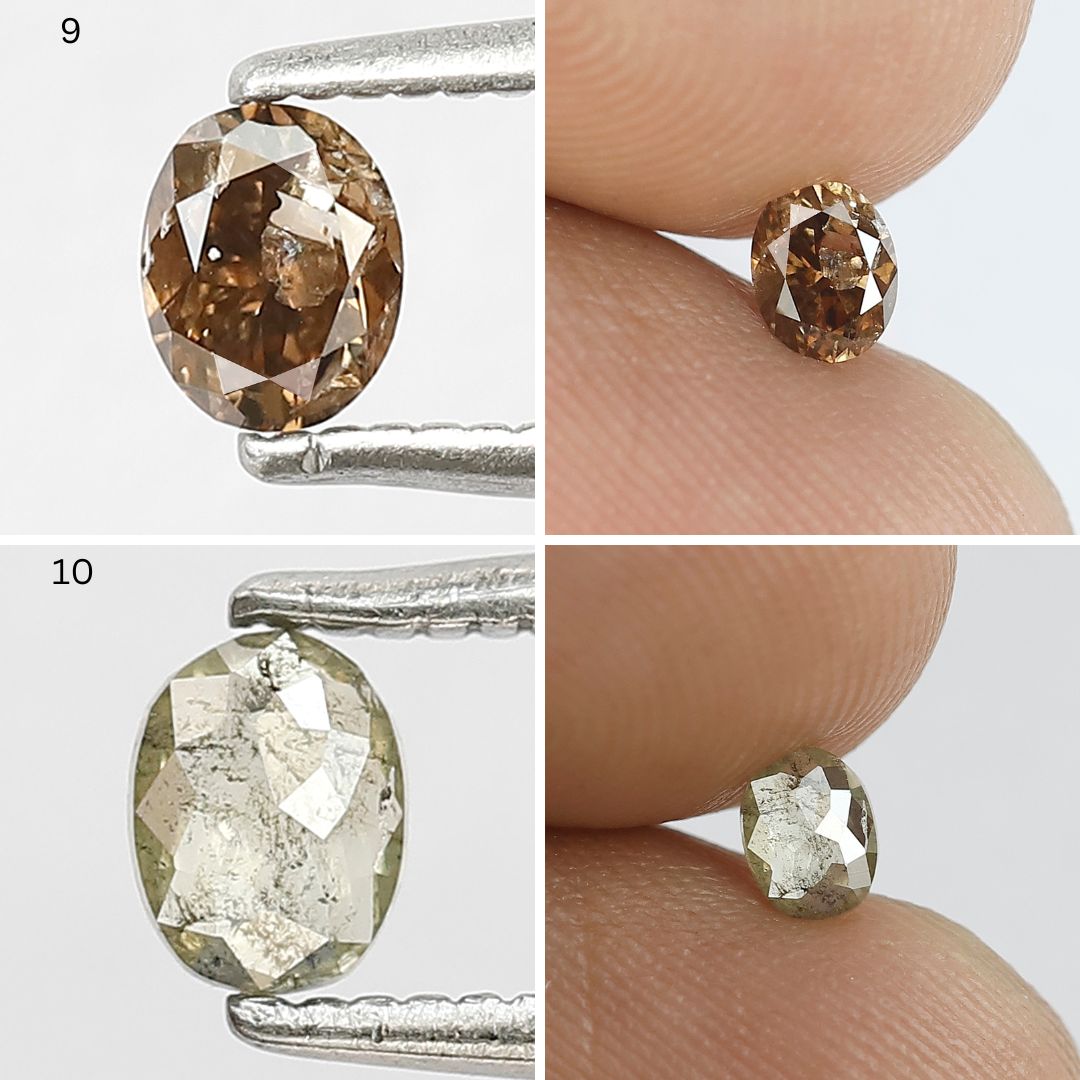 4.25 CT Fancy Color Rustic Diamond Lot – 15 Pcs Natural Earth Mined Mix Shape Loose Diamonds for Jewelry Making
