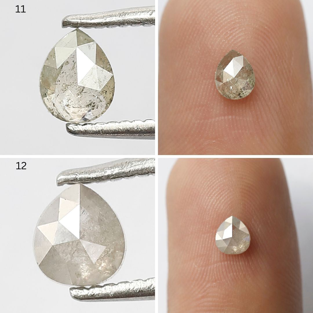5.80 Carat Mixed Shape Rustic Diamonds | Natural Misty Gray Earth Mined Diamond Lot for Custom Jewelry Design
