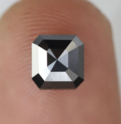 1.42 Ct Emerald Cut Diamonds, Natural Treated 6.00 mm Loose Diamonds for Custom Pendant Design