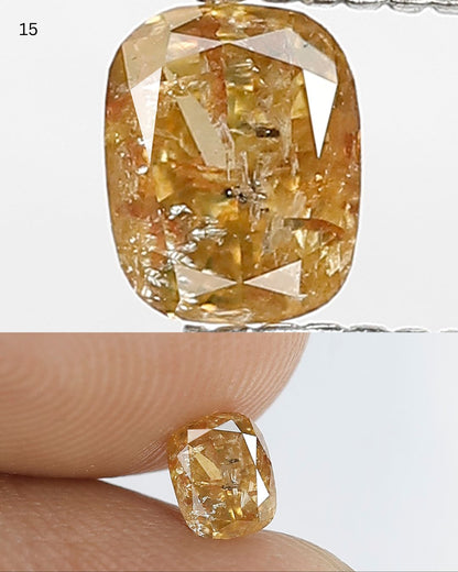 4.25 CT Fancy Color Rustic Diamond Lot – 15 Pcs Natural Earth Mined Mix Shape Loose Diamonds for Jewelry Making