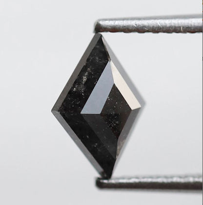 Kite Cut 0.84 Ct Salt and Pepper Diamond, Natural Blackish Gray Diamond, Loose Stone for Custom Pendant