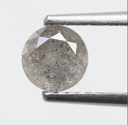 0.60 CT Round Brilliant cut Loose Natural Diamond, 5 x 5 mm Ethically Sourced Salt and Pepper Diamond
