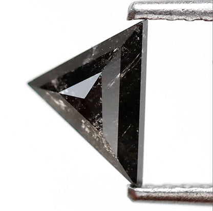 0.53 Ct Natural Triangle Diamond, Blackish Gray Salt and Pepper Loose Diamond, Earth Mined Gem for Jewelry