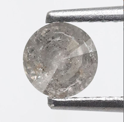 0.60 CT Round Brilliant cut Loose Natural Diamond, 5 x 5 mm Ethically Sourced Salt and Pepper Diamond