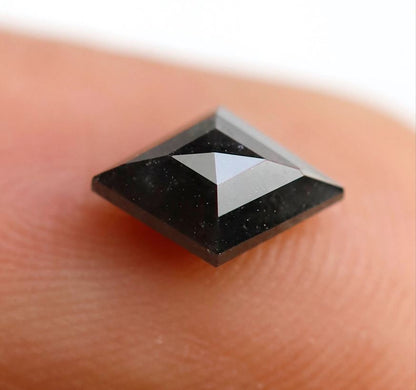 Kite Cut 0.84 Ct Salt and Pepper Diamond, Natural Blackish Gray Diamond, Loose Stone for Custom Pendant