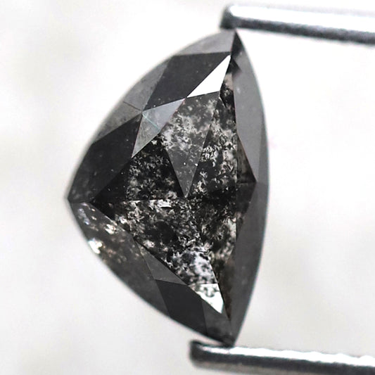 1.69 CT Geometric Cut Gray Black Salt and Pepper Diamond, 9.50 mm Natural Ethical Loose Diamond for Engagement Ring