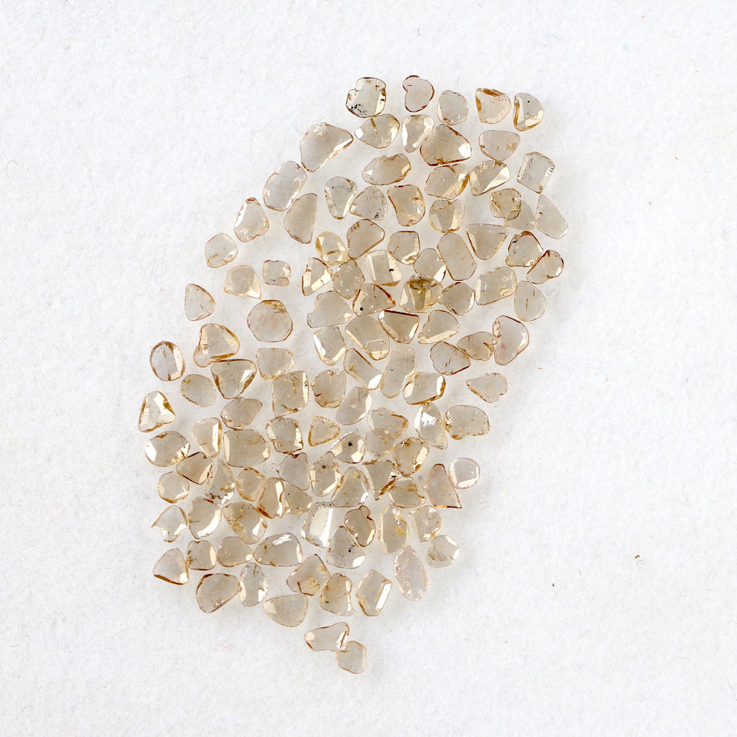 5.80 Ct 114 Pcs Light Brown Polki Diamonds | 2.2–4.8 mm Natural Slice Loose Diamond Lot