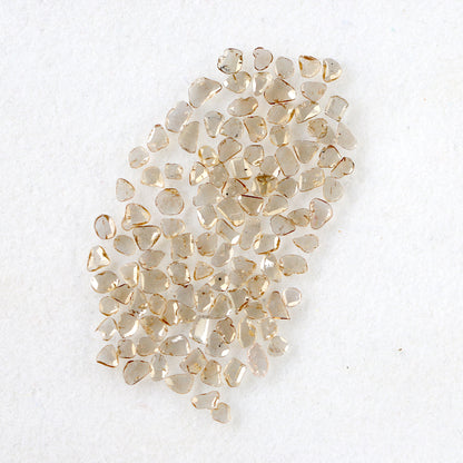 5.80 Ct 114 Pcs Light Brown Polki Diamonds | 2.2–4.8 mm Natural Slice Loose Diamond Lot