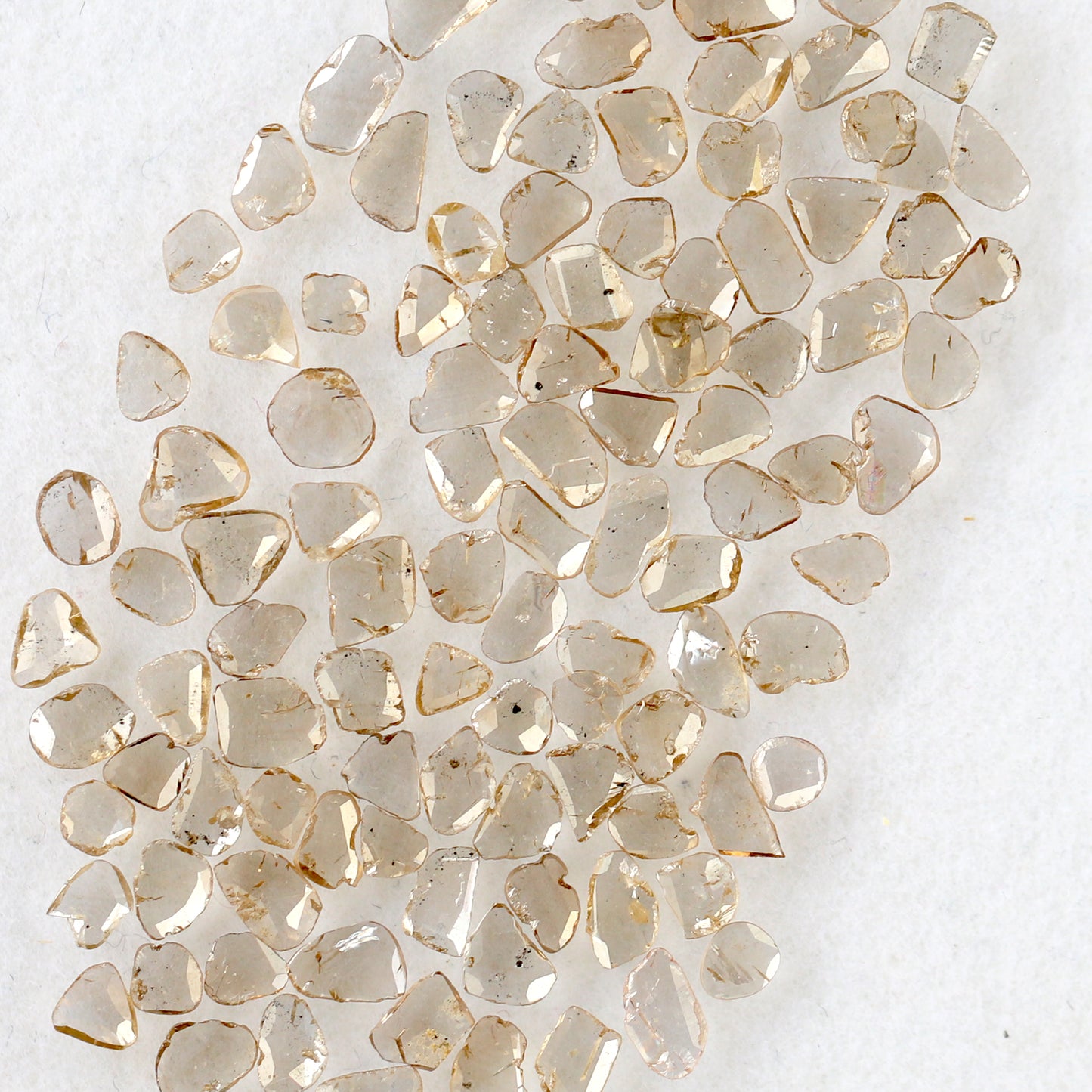 5.80 Ct 114 Pcs Light Brown Polki Diamonds | 2.2–4.8 mm Natural Slice Loose Diamond Lot