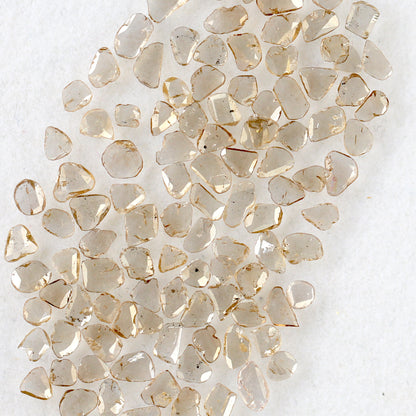 5.80 Ct 114 Pcs Light Brown Polki Diamonds | 2.2–4.8 mm Natural Slice Loose Diamond Lot