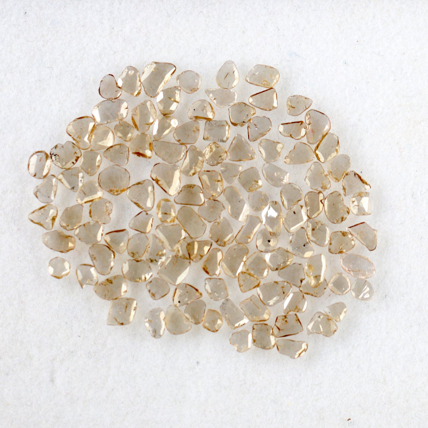 5.80 Ct 114 Pcs Light Brown Polki Diamonds | 2.2–4.8 mm Natural Slice Loose Diamond Lot