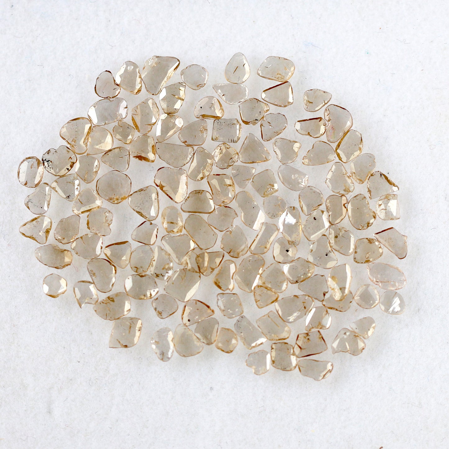 5.80 Ct 114 Pcs Light Brown Polki Diamonds | 2.2–4.8 mm Natural Slice Loose Diamond Lot