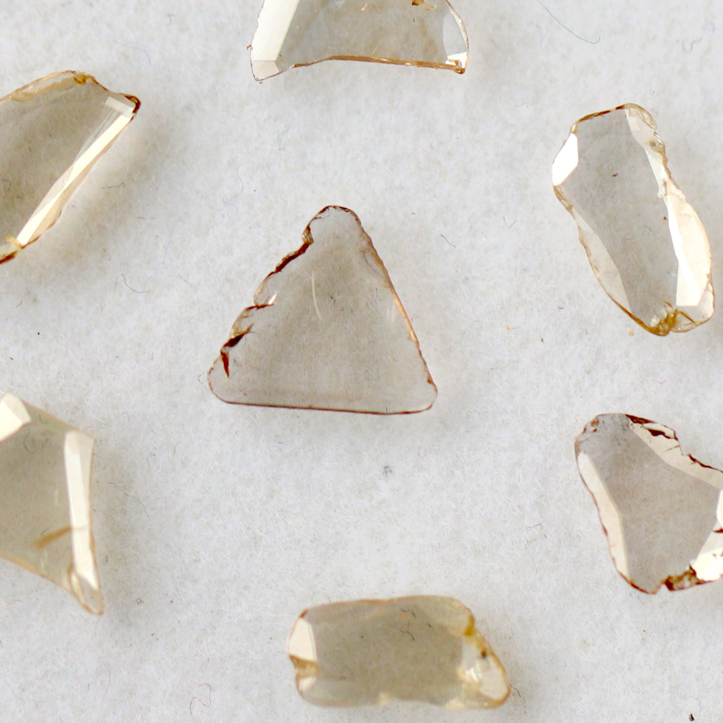 2.50 Ct Light Brown Polki Slice Diamonds | 7 Pcs 7.00–9.50 mm Natural Loose Diamond Lot