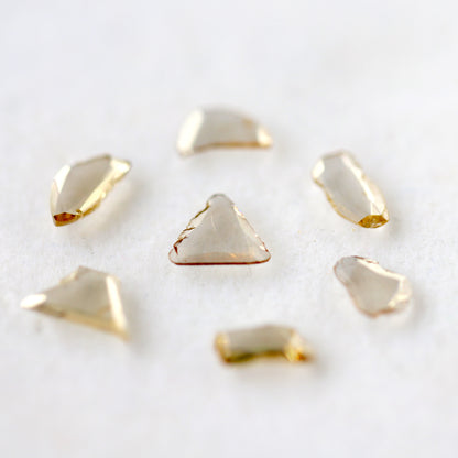 2.50 Ct Light Brown Polki Slice Diamonds | 7 Pcs 7.00–9.50 mm Natural Loose Diamond Lot
