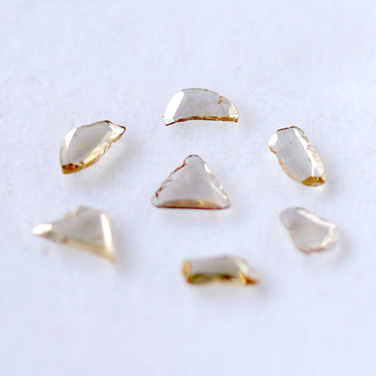 2.50 Ct Light Brown Polki Slice Diamonds | 7 Pcs 7.00–9.50 mm Natural Loose Diamond Lot
