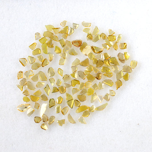 5.52 Ct Polki Slice Diamond Lot | 132 Pcs Natural Yellow Conflict Free Diamonds for Bridal Jewelry